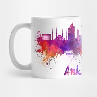 Ankara skyline in watercolor Mug